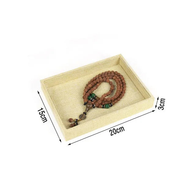 Multi-Grid Jewelry Storage Case Watch Display Tray Ring Pendant Plate Organizer