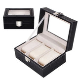 Leather Watch Box Case 12 Grids Organizer Men Gift Packaging Display