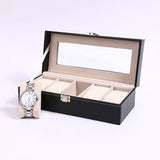 Leather Watch Box Case 12 Grids Organizer Men Gift Packaging Display