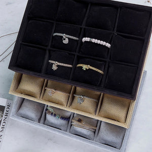Bracelet Display Showcase & Organizer with 12 Grid Pillows