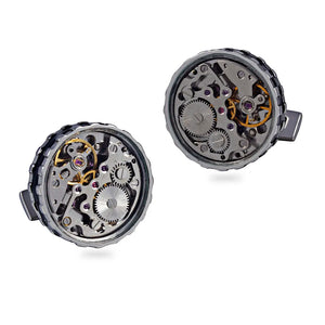 Mechanical Movement Tuxedo Cufflinks