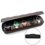 Watch Roll Case Storage Portable Jewelry Organizer Box for Men Women