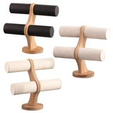 Wooden Watch Storage Bangle Organizer Holder Rack 2 Tiers