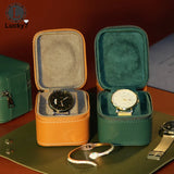 PU Leather Watch Storage Box Portable Zipper Bag Jewelry Organizer