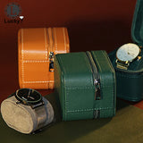 PU Leather Watch Storage Box Portable Zipper Bag Jewelry Organizer