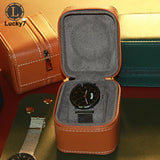 PU Leather Watch Storage Box Portable Zipper Bag Jewelry Organizer