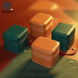 PU Leather Watch Storage Box Portable Zipper Bag Jewelry Organizer