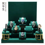 Metal Dark Green Ladder Display Rack for Watch Show Window