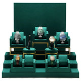 Metal Dark Green Ladder Display Rack for Watch Show Window