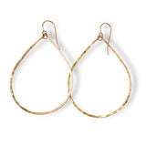 Water Drop Big Hoop Earrings Real Filled Vintage Jewelry Orecchini Brincos