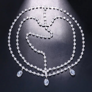 Crystal Hair Chain Headpiece Wedding Bride Rhinestone Headband