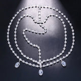 Crystal Hair Chain Headpiece Wedding Bride Rhinestone Headband