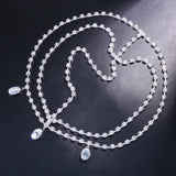 Crystal Hair Chain Headpiece Wedding Bride Rhinestone Headband