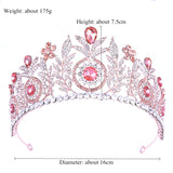 Large Bridal Tiara Crown Headpiece Pageant Hair Jewelry Wedding Hair Accessory