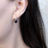 Crystal Water Drop Earrings - 925 Sterling Silver