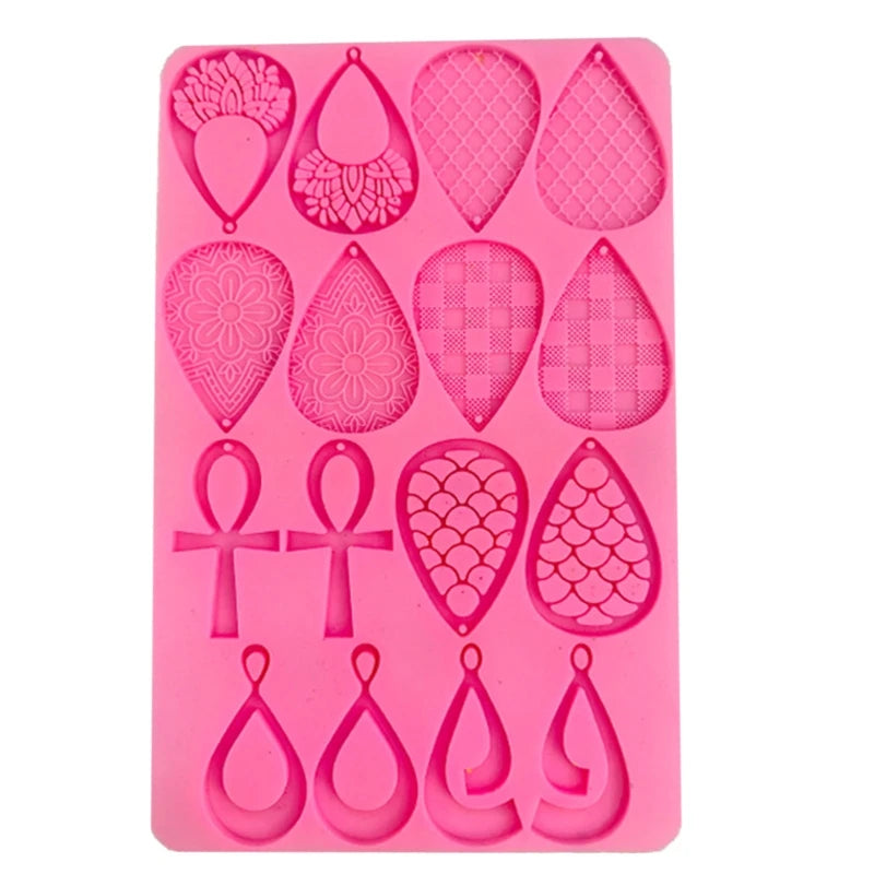 Water Drop Earrings Epoxy Resin Mold Jewellery Pendants Silicone Mould DIY