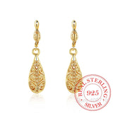 Sterling Silver Water Drop Dangle Earrings for Women Wedding Jewelry