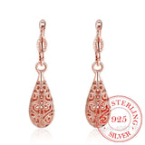 Sterling Silver Water Drop Dangle Earrings for Women Wedding Jewelry