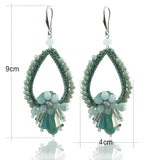 Crystal Water Drop Earrings Statement Boho Jewelry