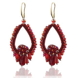 Crystal Water Drop Earrings Statement Boho Jewelry