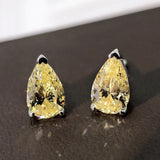 Water Drop Moissanite Stud Earrings in 925 Sterling Silver