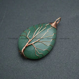 Natural Agate Amethyst Life Tree Guard Mineral Jewelry Pendant