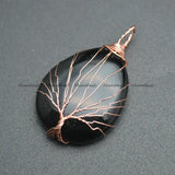 Natural Agate Amethyst Life Tree Guard Mineral Jewelry Pendant
