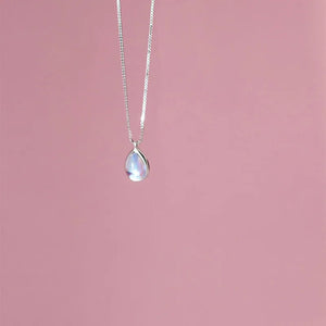 Water Drop Necklace Silver 925 Chain Necklaces Women's Pendant Jewelry