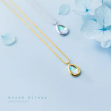 Water Drop Necklace Silver 925 Chain Necklaces Women's Pendant Jewelry