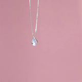 Water Drop Necklace Silver 925 Chain Necklaces Women's Pendant Jewelry