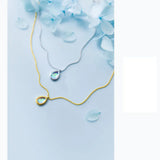 Water Drop Necklace Silver 925 Chain Necklaces Women's Pendant Jewelry