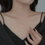 CZ Water Drop Necklaces 925 Silver Clavicular Chain Y2K Accesories