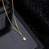 CZ Water Drop Necklaces 925 Silver Clavicular Chain Y2K Accesories
