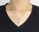 Water Drop Zircon 925 Silver Pendant Necklace for Women