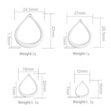 Stainless Steel Water Drop Pendant Charm 10 Set