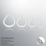 Stainless Steel Water Drop Pendant Charm 10 Set