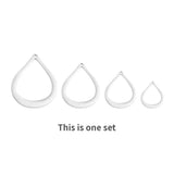 Stainless Steel Water Drop Pendant Charm 10 Set