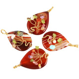 Agate Stone Pendant Golden Wire Wrapped Tree Of Life Charms Necklace