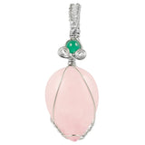 Crystal Stone Pendant Wire Wrapped Healing Gemstone Charms