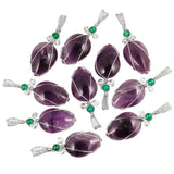 Crystal Stone Pendant Wire Wrapped Healing Gemstone Charms