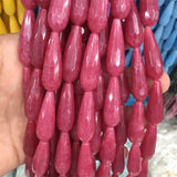 Burgundy Deep Green Yellow Pink Huge Stone Beads