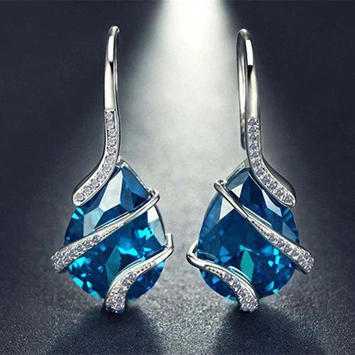 Water Drop CZ Jewelry Set for Women Sea Party