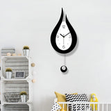 Water Droplets Swing Wall Clock Modern Nordic Style Living Room Wall Clocks