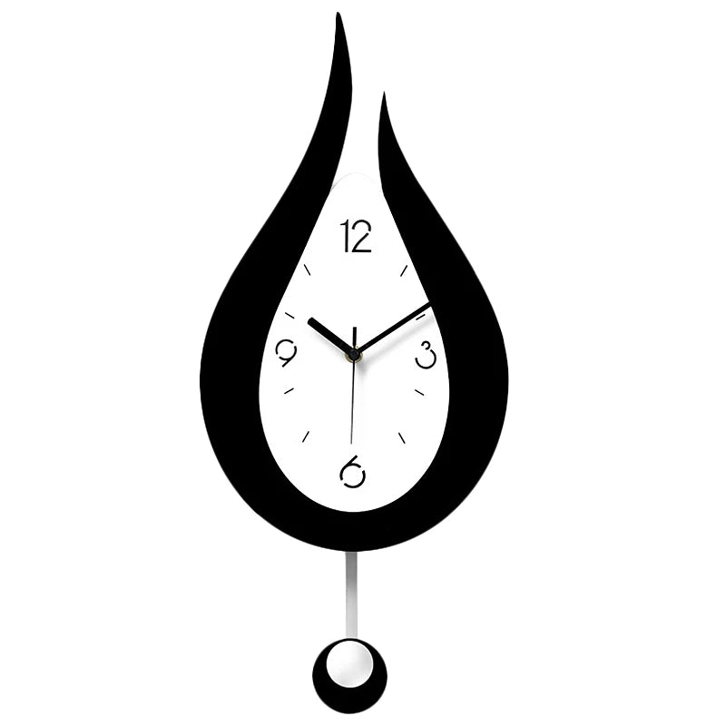 Water Droplets Swing Wall Clock Modern Nordic Style Living Room Wall Clocks