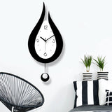 Water Droplets Swing Wall Clock Modern Nordic Style Living Room Wall Clocks