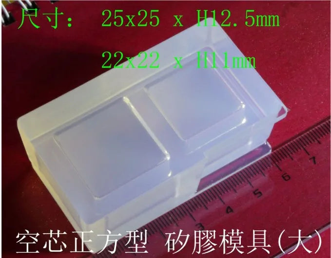 Water Injection Hollow Cube Transparent Silicone Mold DIY Resin Craft Jewelry