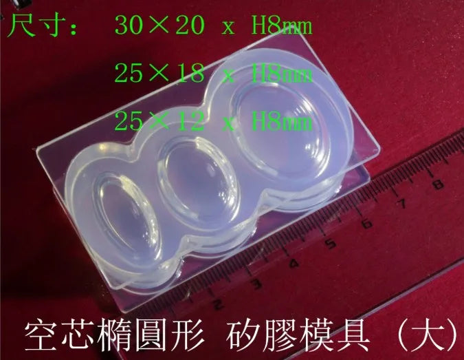 Transparent Semi-Elliptical Sphere Resin Molds for Jewelry