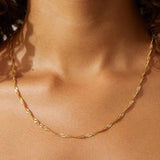 Waterproof 24K Plated SS Chain DIY Necklace