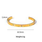 Waterproof Stainless Steel 18K Plating Zircon Bracelet Bangle
