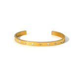 Water Proof Stainless Steel 18K Plating Star Zircon Bracelet Bangle
